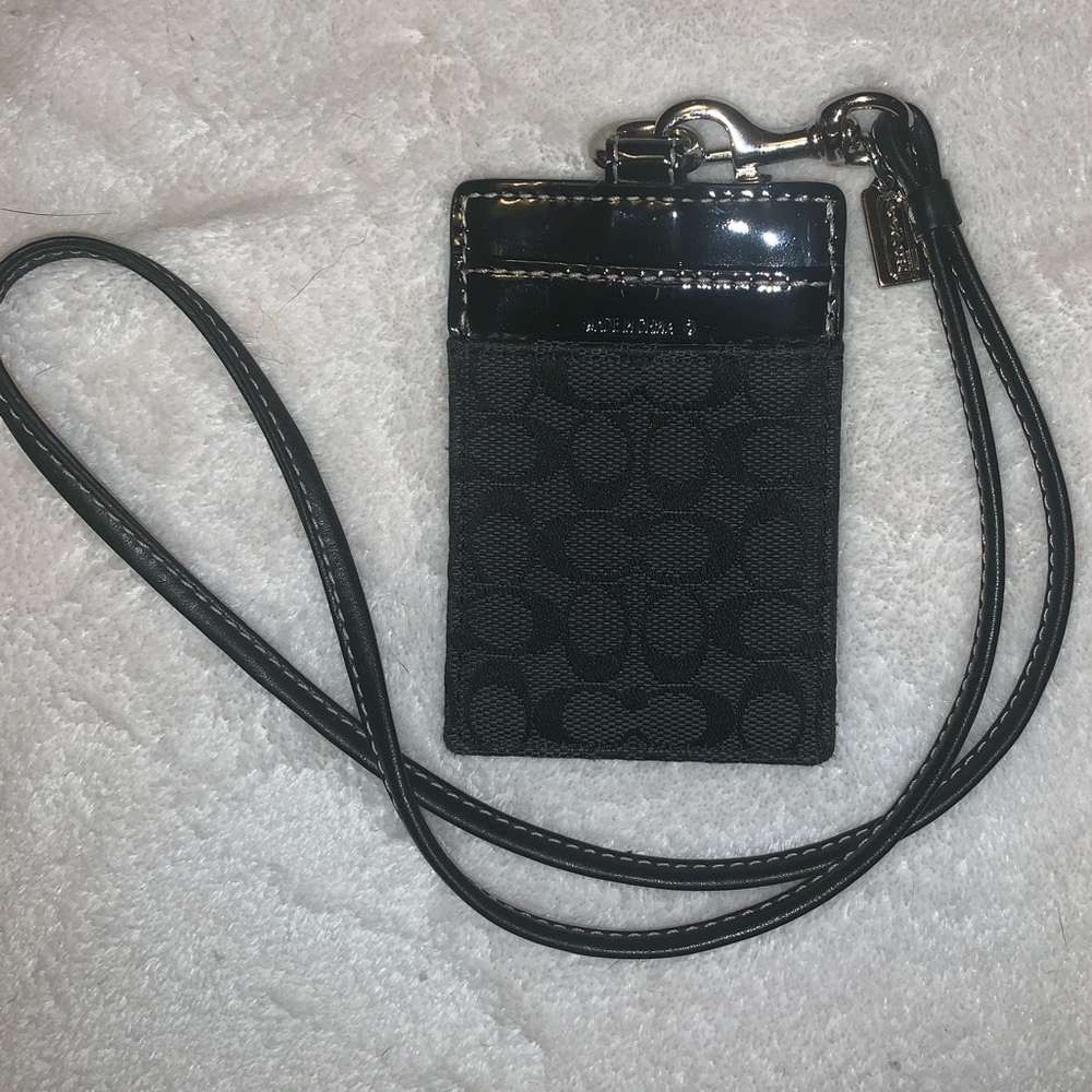Authentic Coach land-yard/cardholder